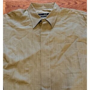 Cifonelli Rome Italy Made Green Check Cotton L/S Luxury Button Front Size L READ